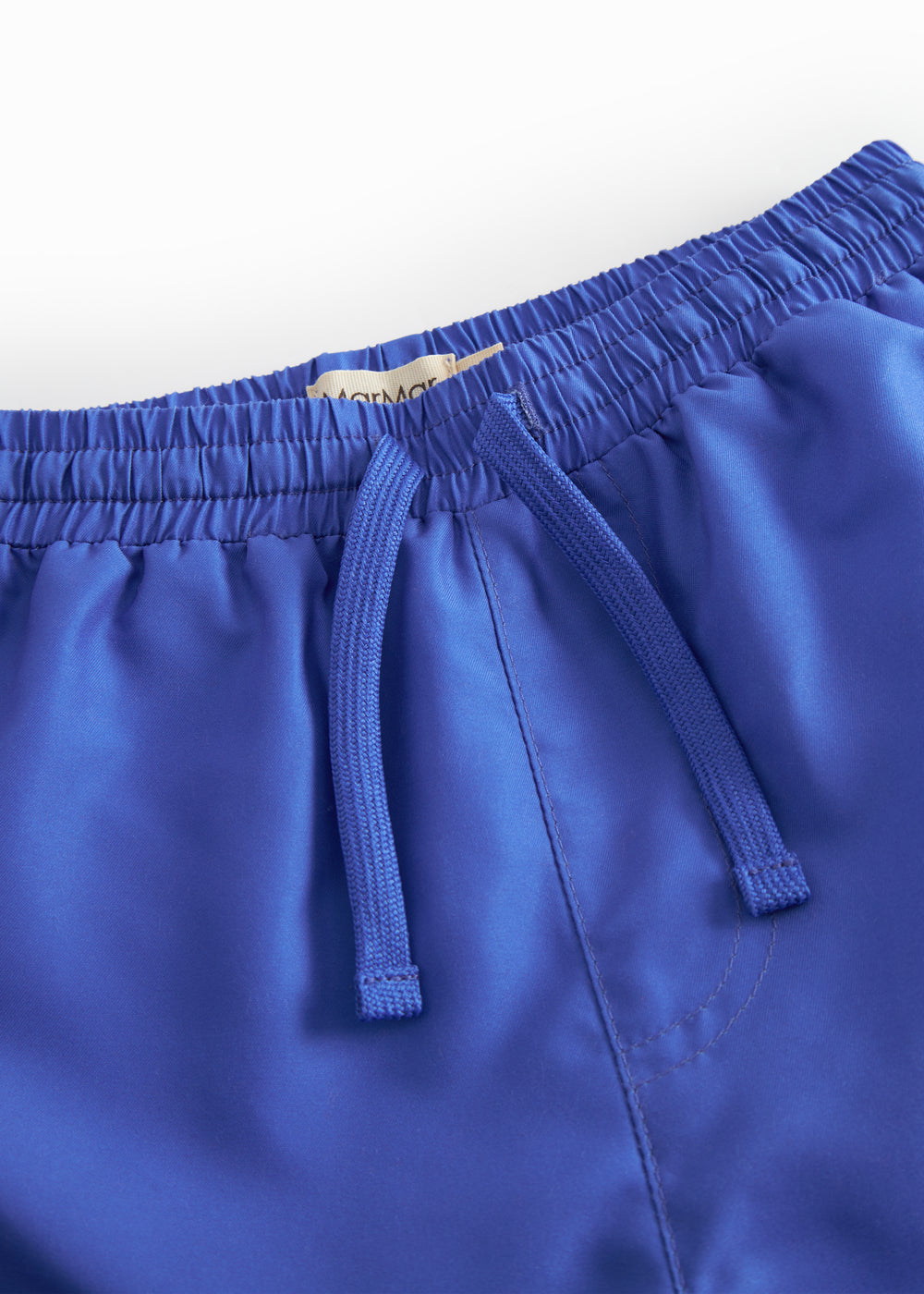 Blue swim trunks with drawstrings for children
