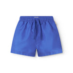 Blue swim trunks with drawstrings for children
