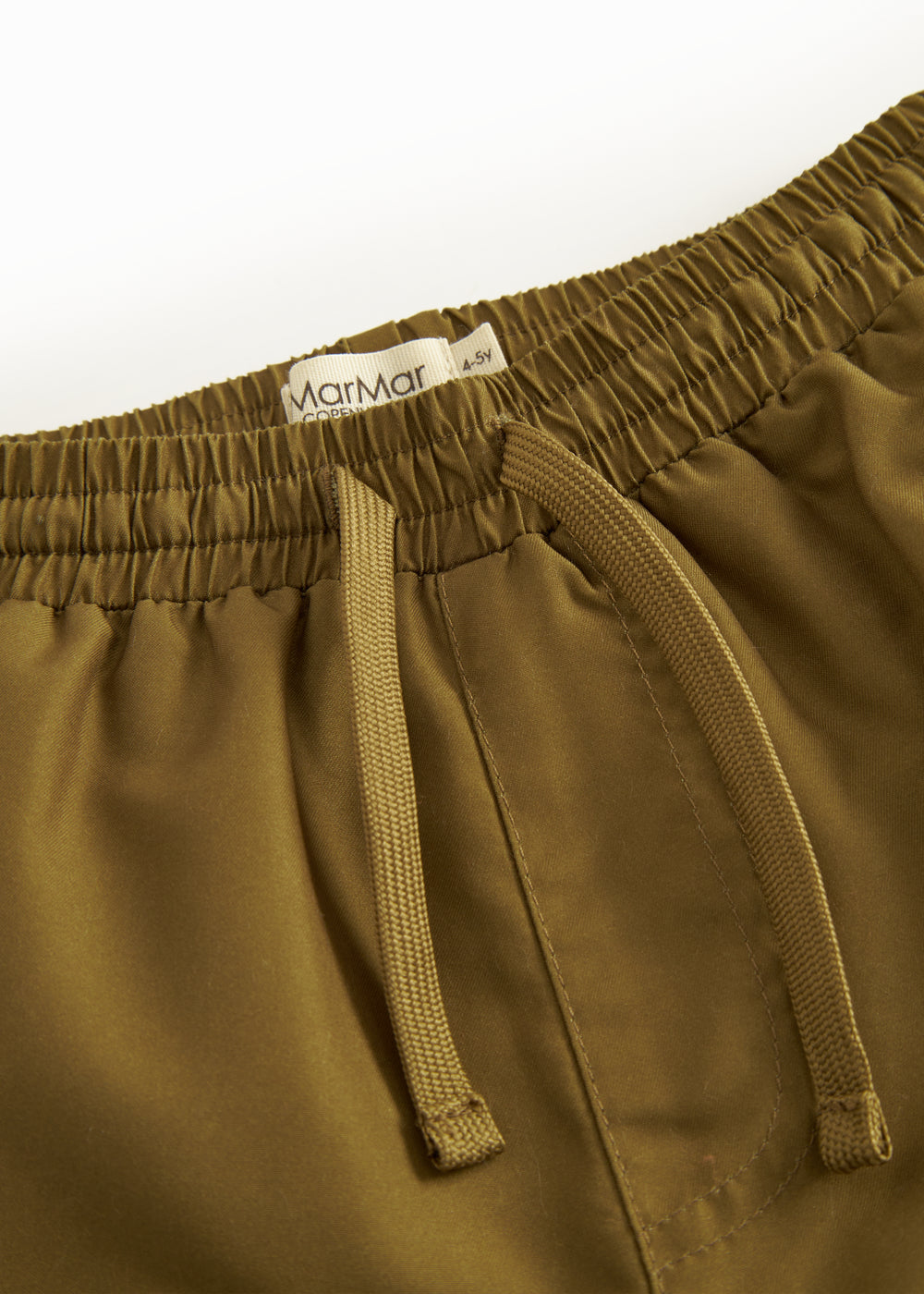 Brown swim trunks with drawstrings for children