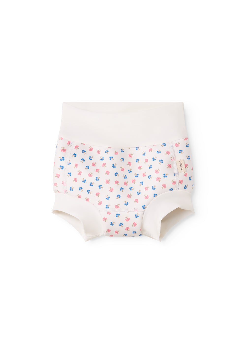 Baby swim trunks with flower pattern