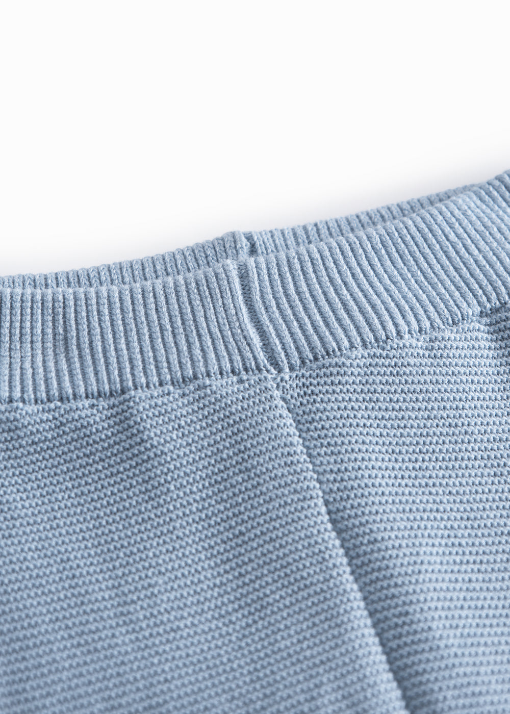Blue knitted baby pants