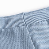 Blue knitted baby pants