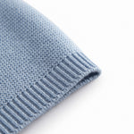 Blå strikket hue til baby