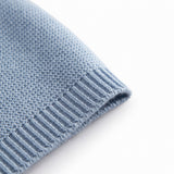 Blå strikket hue til baby