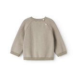 Beige strikbluse med knapper til baby
