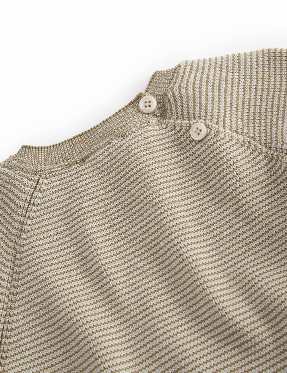 Beige striped blouse with buttons for baby
