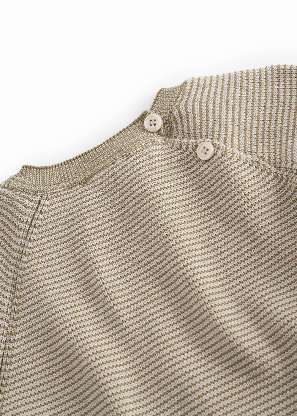 Beige striped blouse with buttons for baby