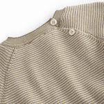 Beige striped blouse with buttons for baby