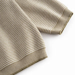 Beige striped blouse with buttons for baby