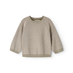 Beige striped blouse with buttons for baby