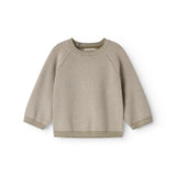 Beige striped blouse with buttons for baby