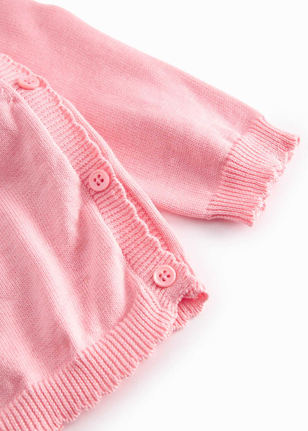 Pink striped blouse with buttons for baby