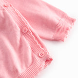 Pink striped blouse with buttons for baby