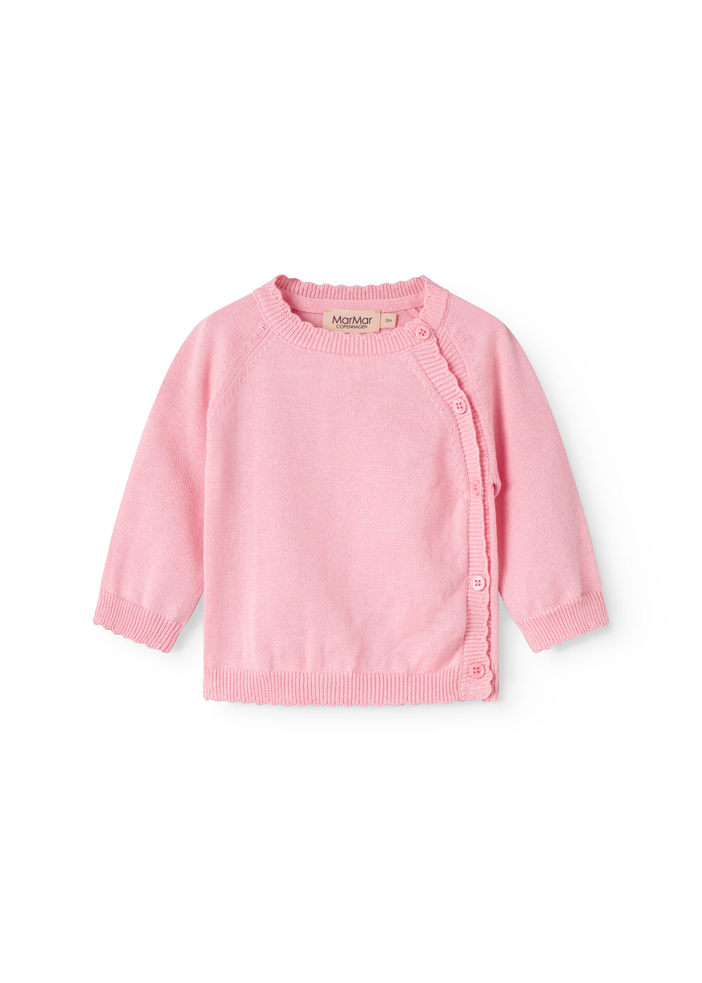 Pink striped blouse with buttons for baby