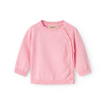 Pink striped blouse with buttons for baby