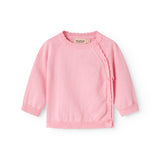 Pink striped blouse with buttons for baby