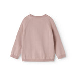 Strik babycardigan i taupe nuance med knapper foran