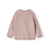 Strik babycardigan i taupe nuance med knapper foran