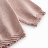 Stylish baby cardigan in taupe shade with buttons upfront