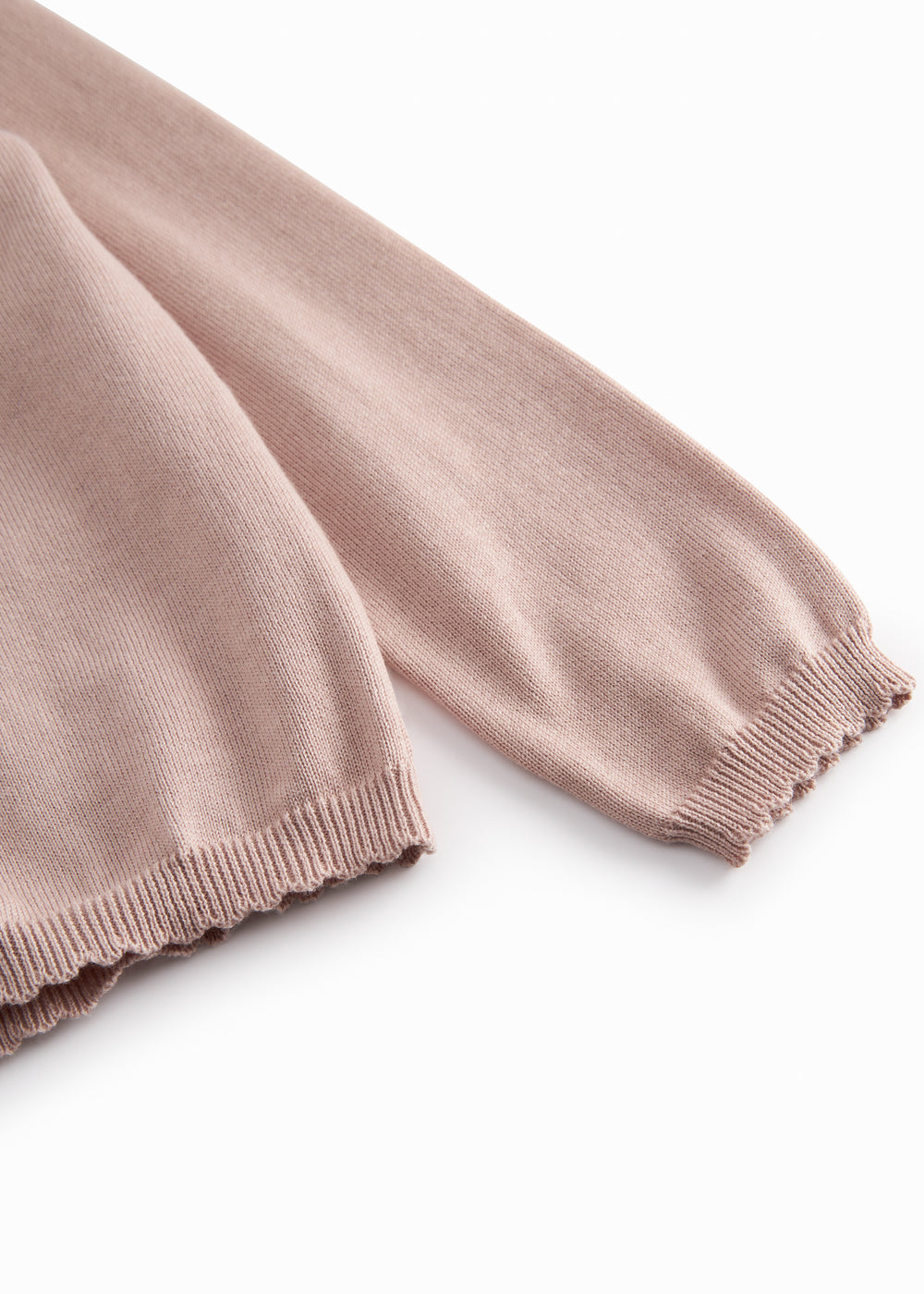 Striped cardigan for children in taupe shade with buttons upfront