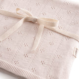 Alia - Knitted blanket, Misty Pink