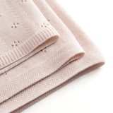 Alia - Knitted blanket, Misty Pink