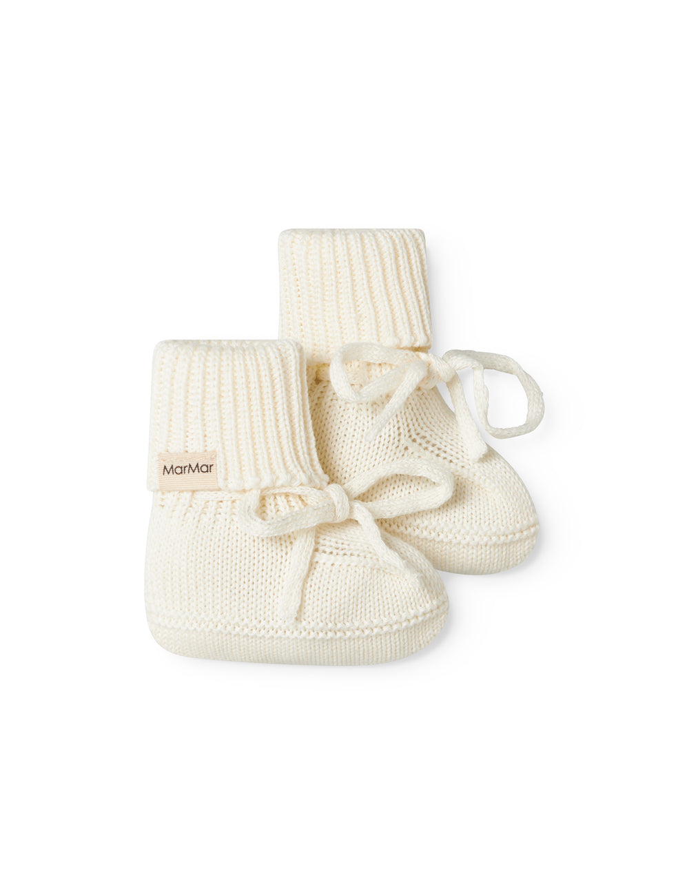 Roughly cut baby food in white with a rib and and band.