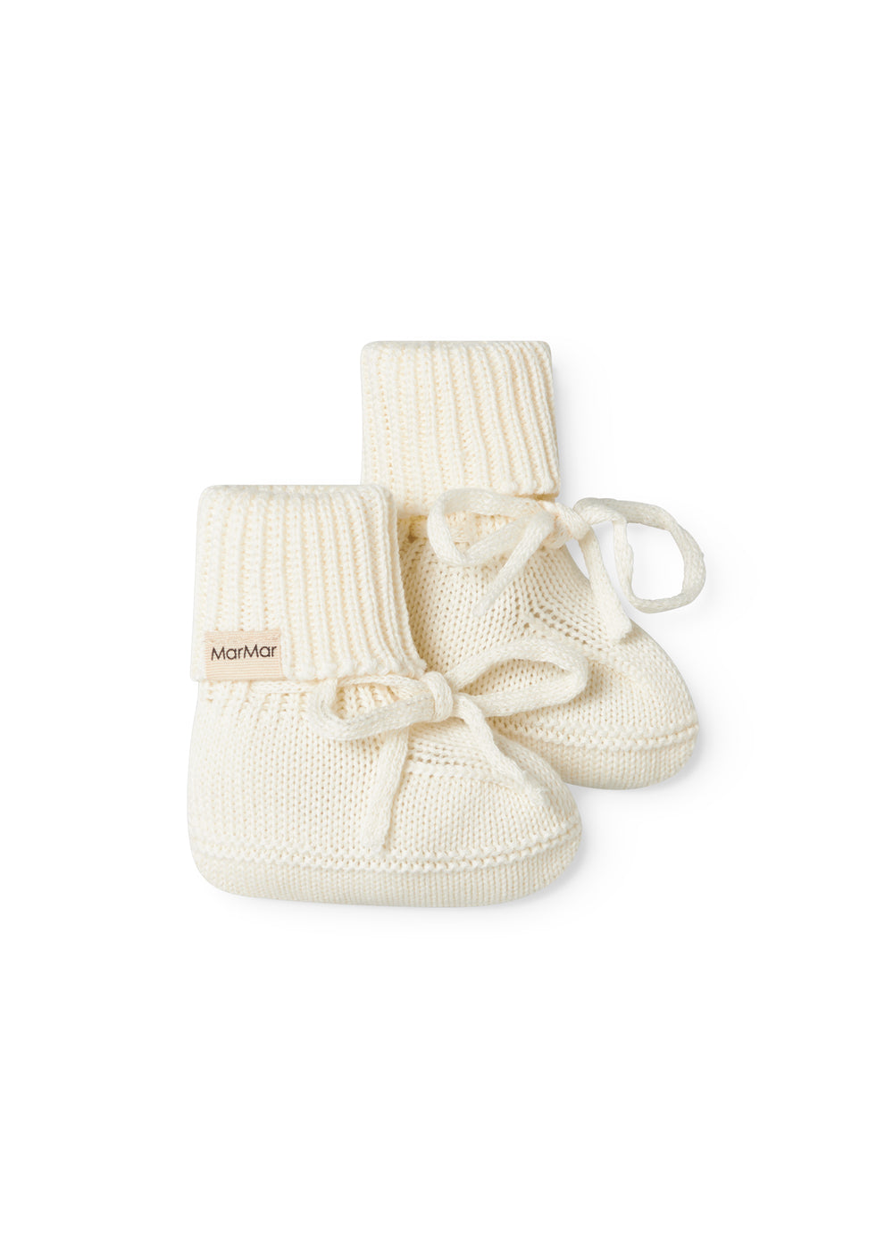 Roughly cut baby food in white with a rib and and band.