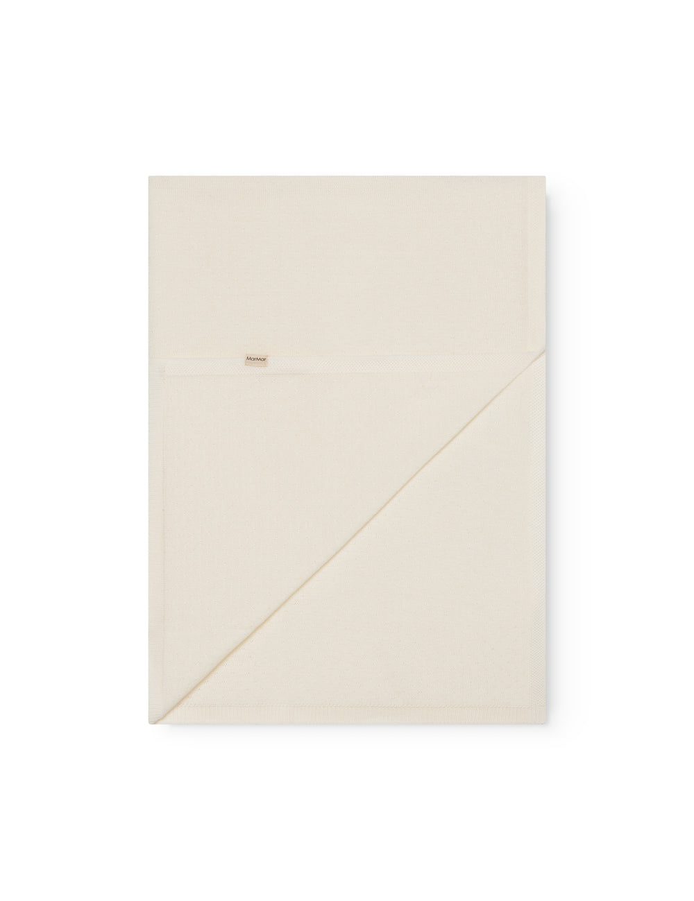 White baby blanket with a hole pattern