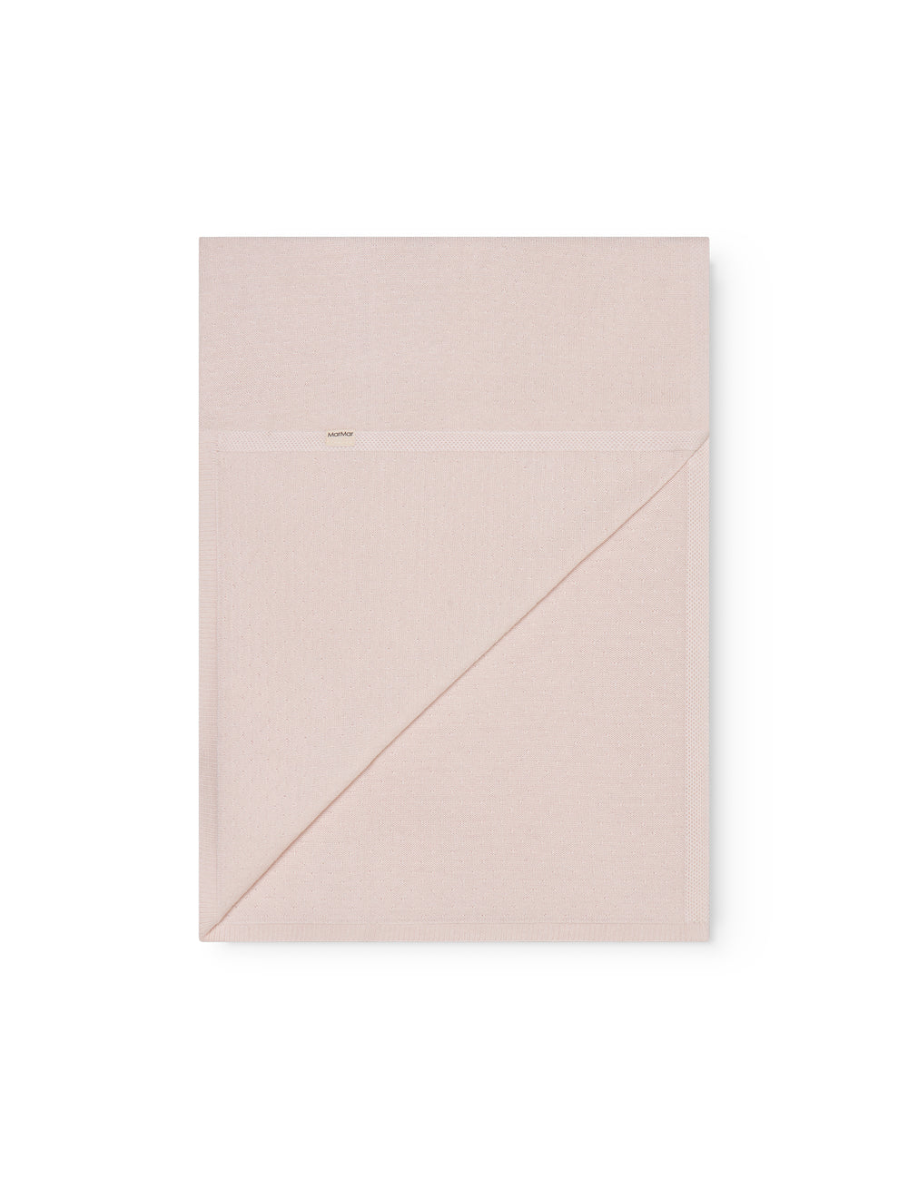 Red baby blanket with a hole pattern