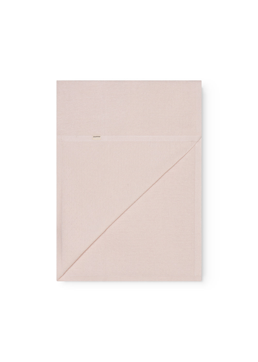 Red baby blanket with a hole pattern