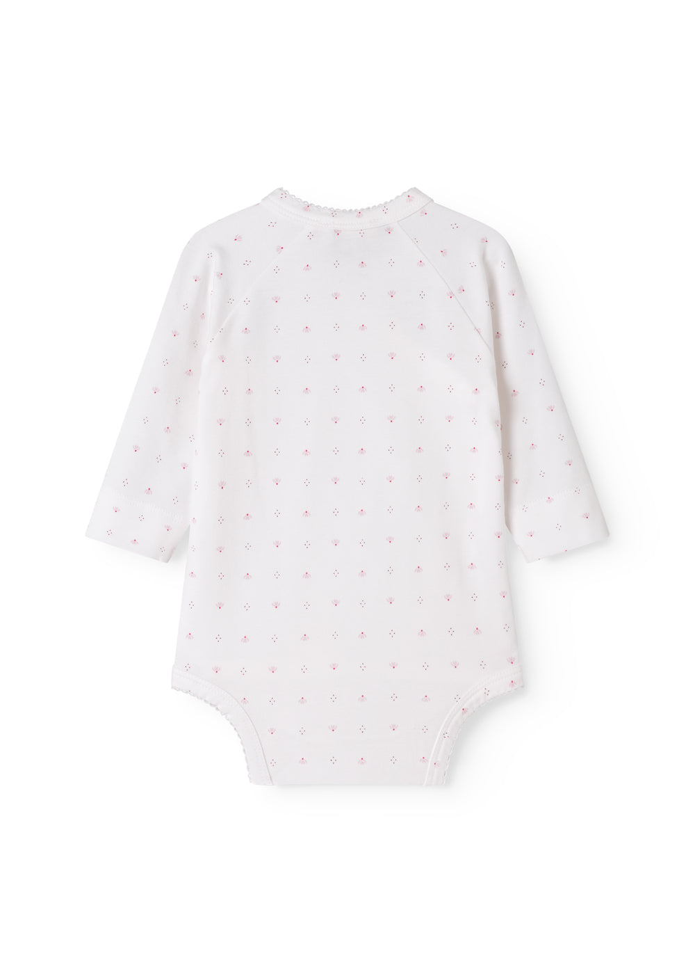 White baby bodysuit with small flowers