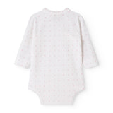 White baby bodysuit with small flowers
