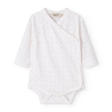 White baby bodysuit with small flowers
