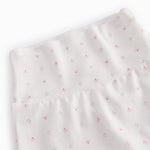 White baby trousers with small flowers