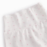White baby trousers with small flowers
