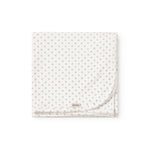 White baby blanket with fine pattern