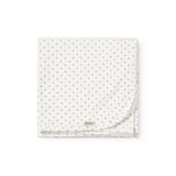 White baby blanket with fine pattern