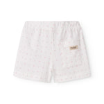 White shorts with small flowers for children