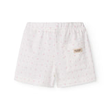 White shorts with small flowers for children