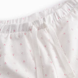 White shorts with small flowers for children