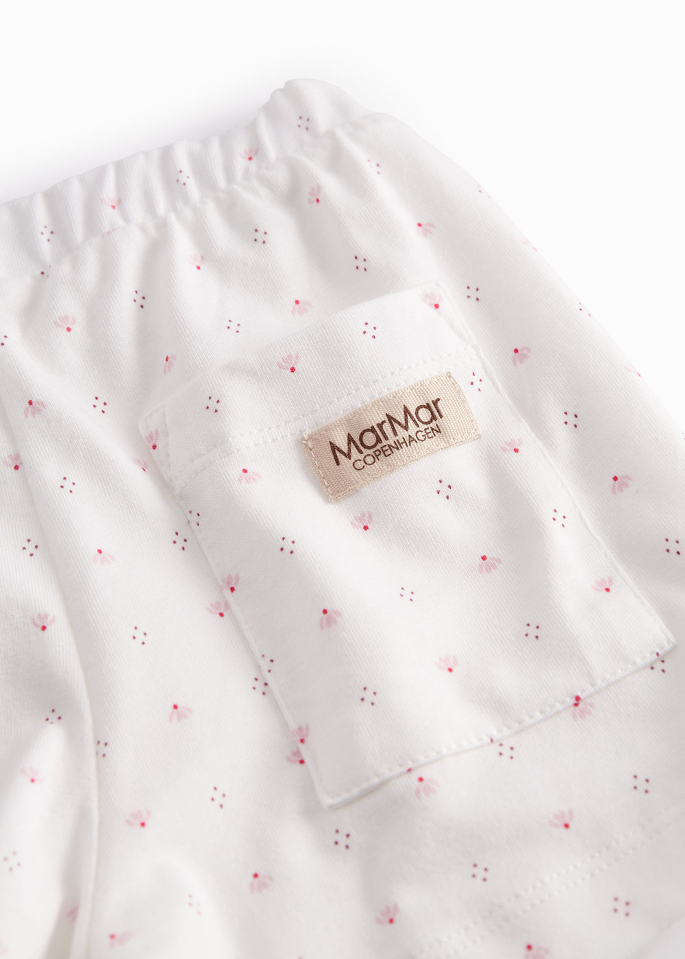 White shorts with small flowers for children