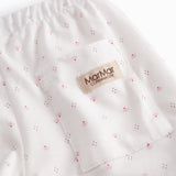 White shorts with small flowers for children