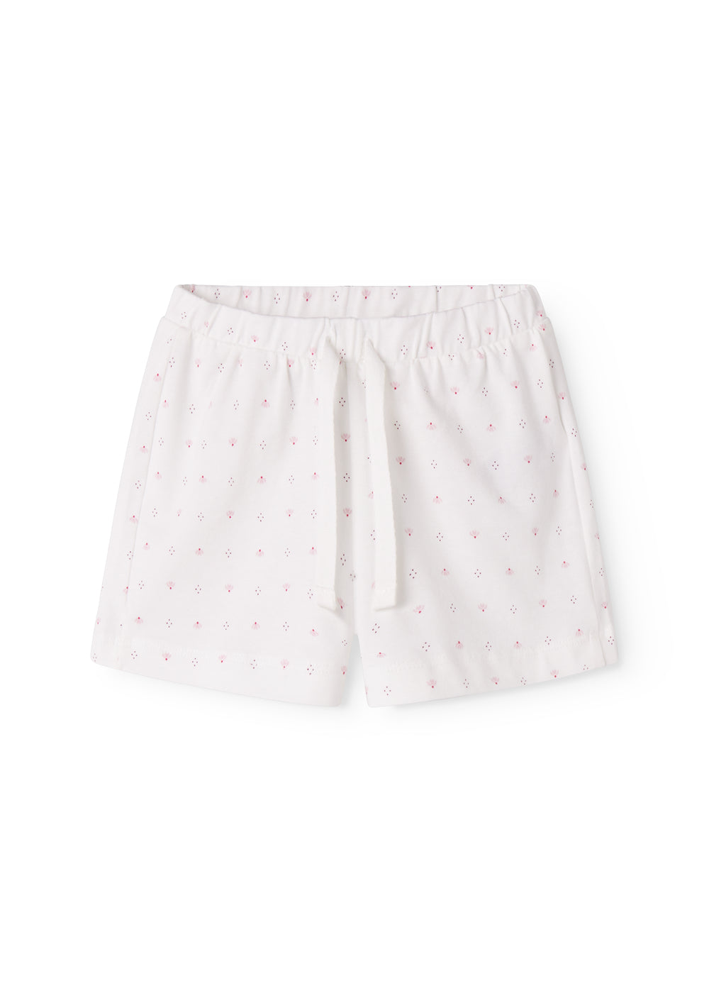 White shorts with small flowers for children