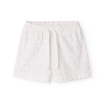 White shorts with small flowers for children