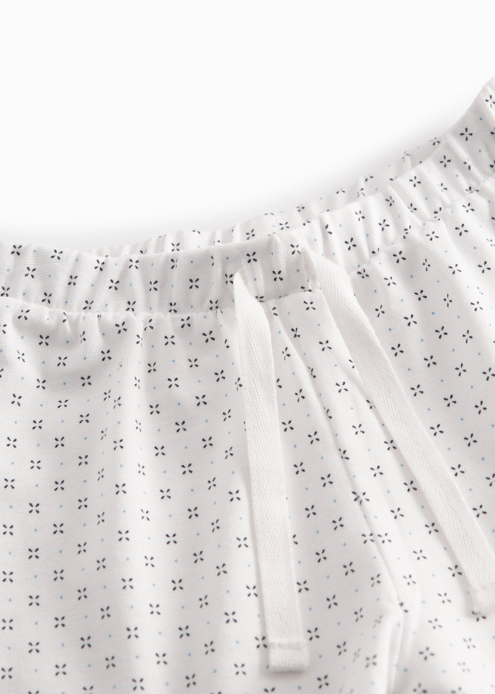 White shorts with fine pattern for children