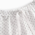 White shorts with fine pattern for children