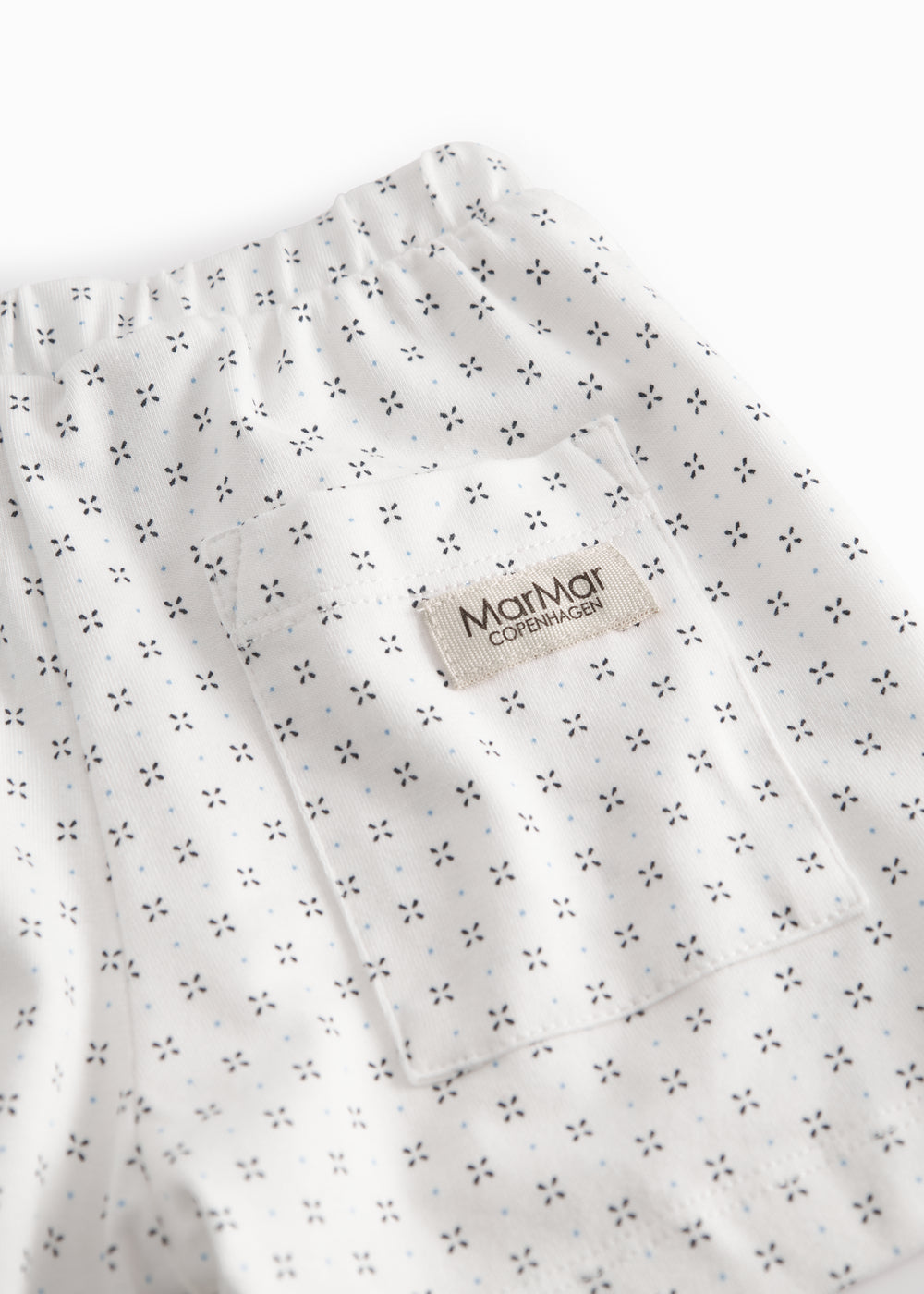 White shorts with fine pattern for children