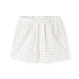 White shorts with fine pattern for children