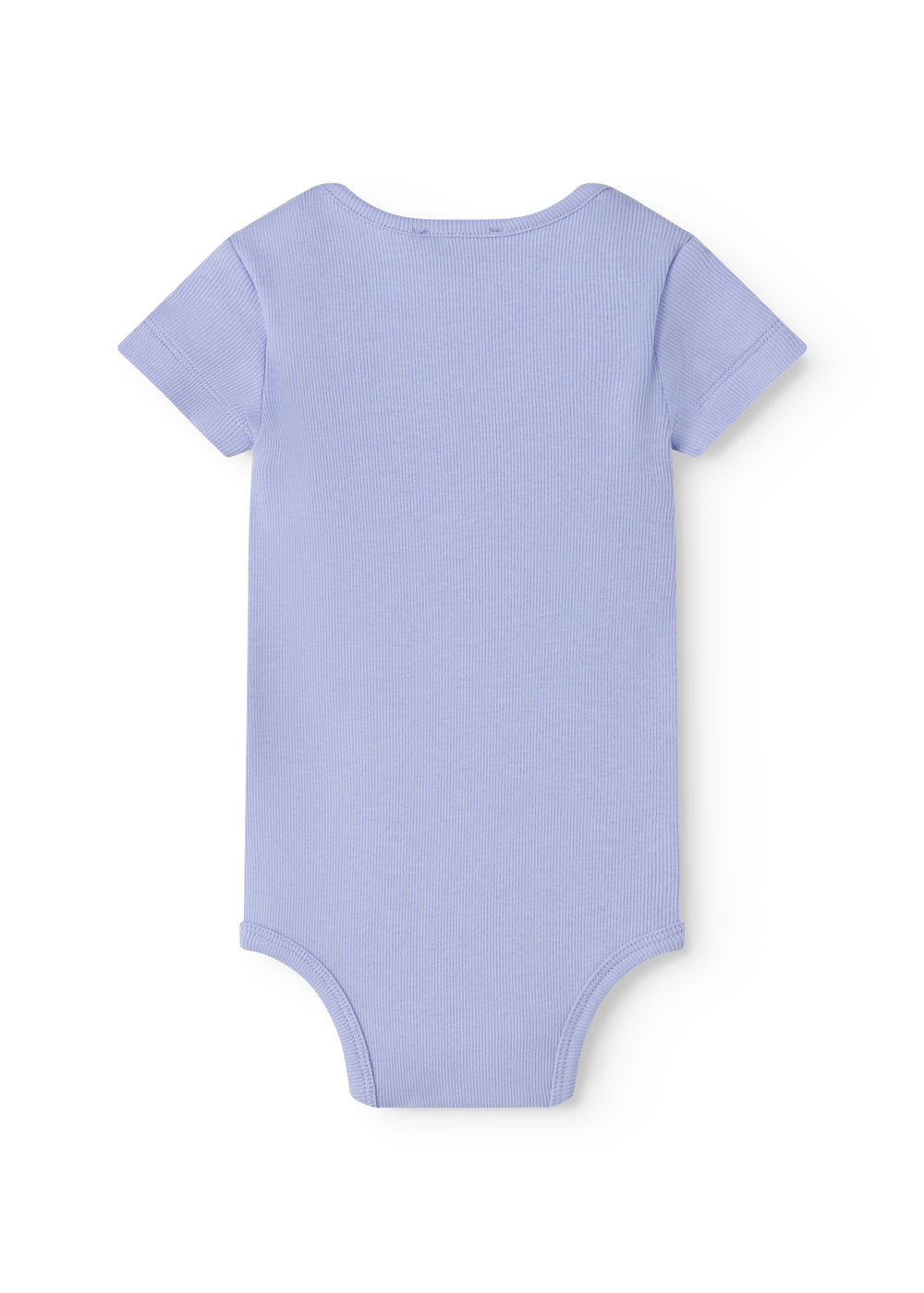 Kortærmet lyselilla bodystocking til baby